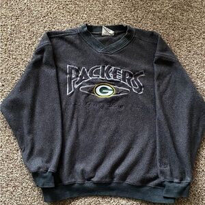 Vintage Lee Sports Green Bay Packers V-Neck Sweatshirt